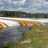 Discharge from Grand Prismatic Spring and Excelsior Geyser