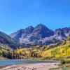 Maroon Bells & A Low Maroon Lake