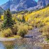 Morning Sun on The Maroon Bells