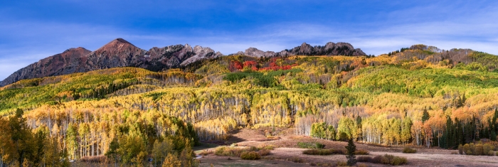 Panoramic of Mt. Owen, Ruby Peak and The Dyke